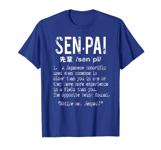 Distressed Senpai Definition T-Shirt - Sempai Gag Tee T-Shirt