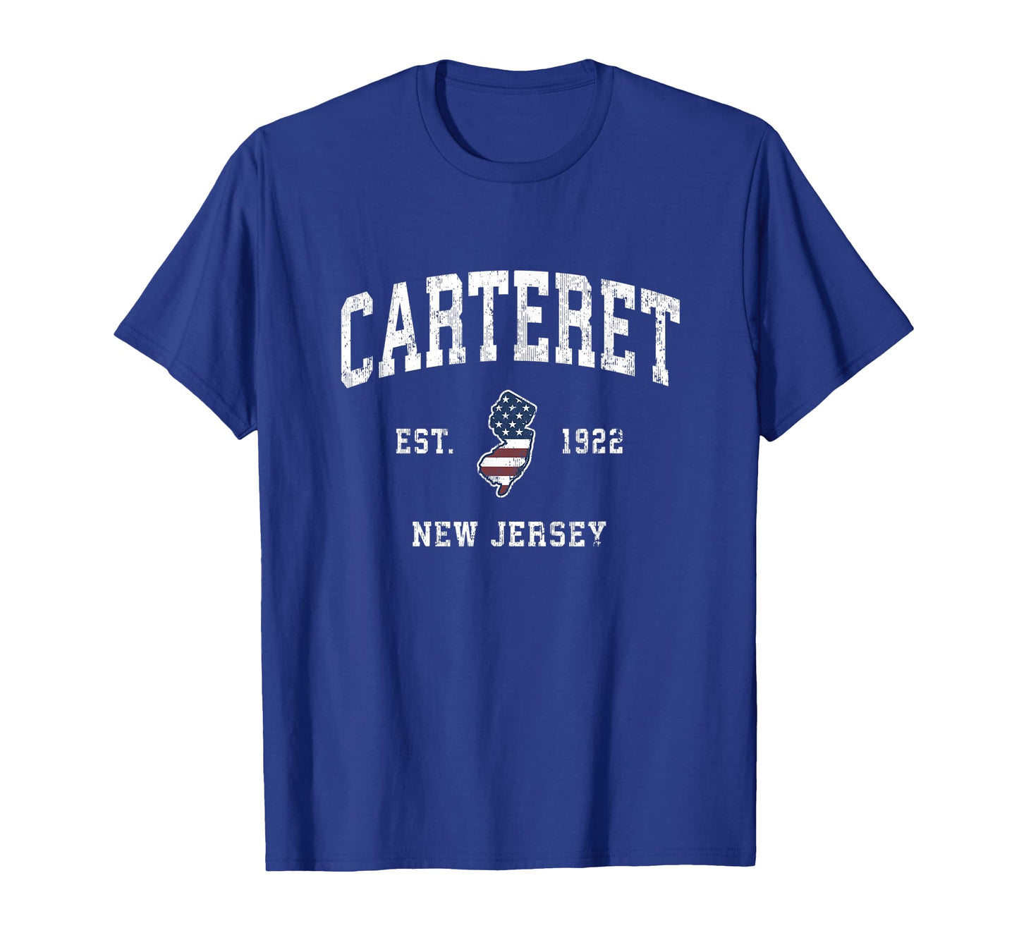Carteret New Jersey NJ Vintage American Flag Sports Design T-Shirt