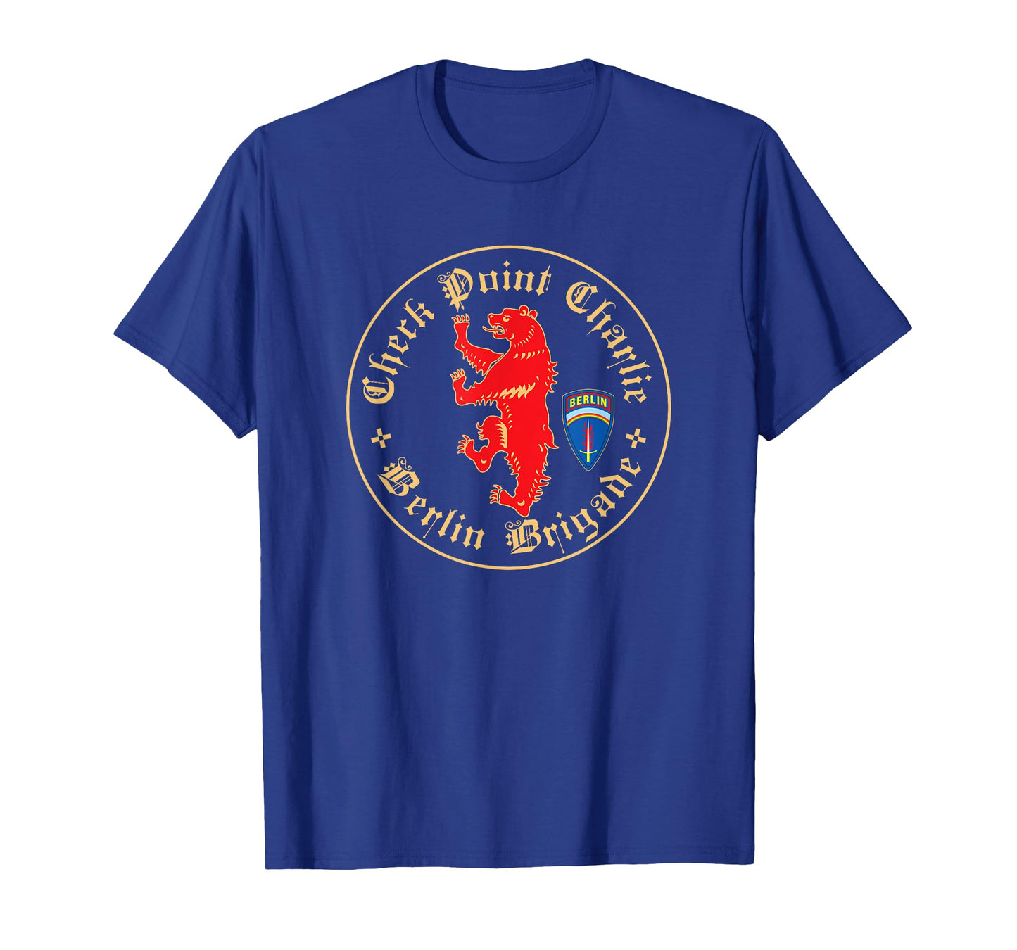 Patriot Issue Men's Black Check Point Charlie Berlin Brigade T-Shirt