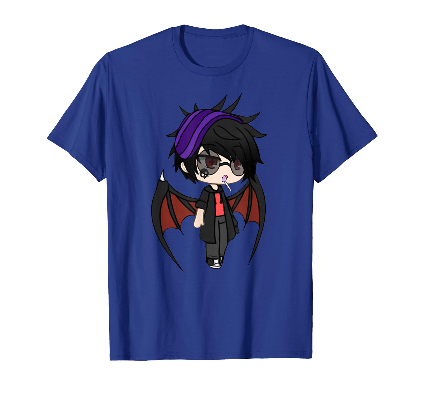 Cute Chibi style Kawaii Anime Vamp Boy with Vampire Wings T-Shirt