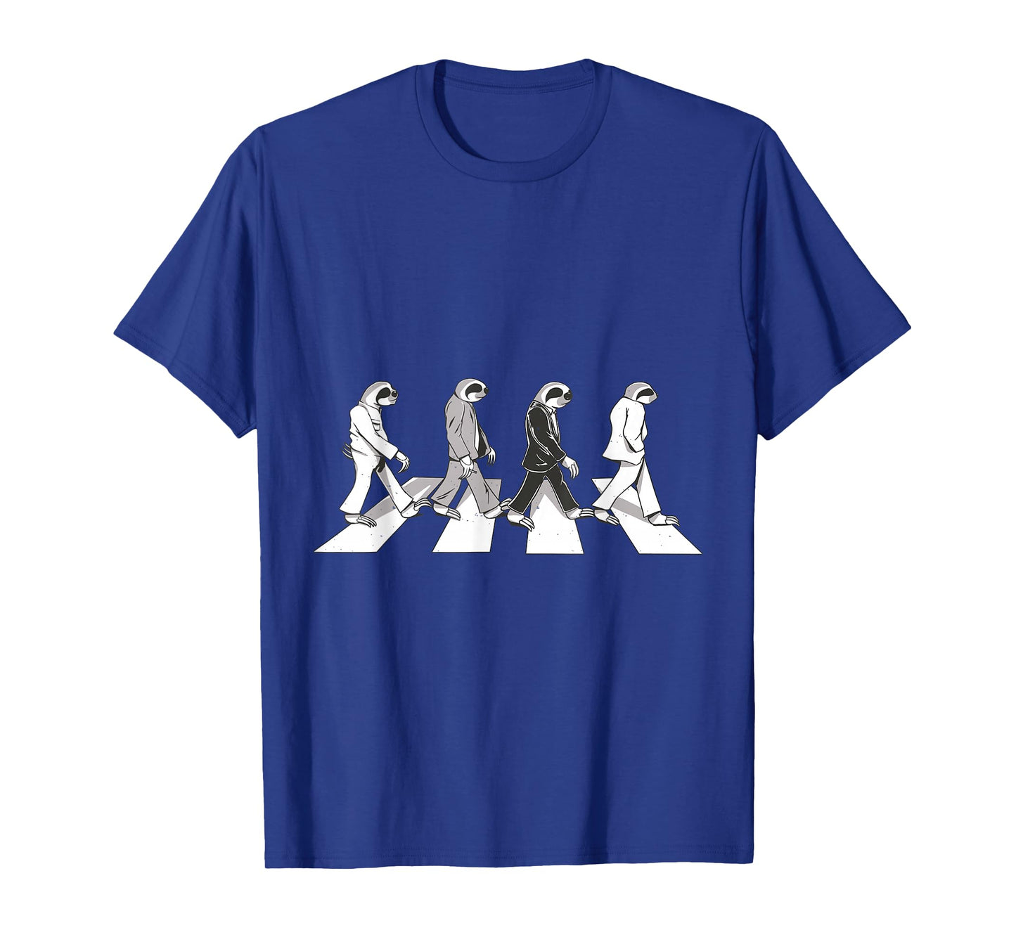 4 Sloths Walking Across A Crosswalk Over The Abbey Road T-Shirt