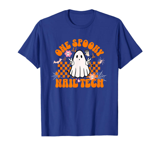 One Spooky Nail Tech Halloween for Nail Technicians Artists T-Shirt