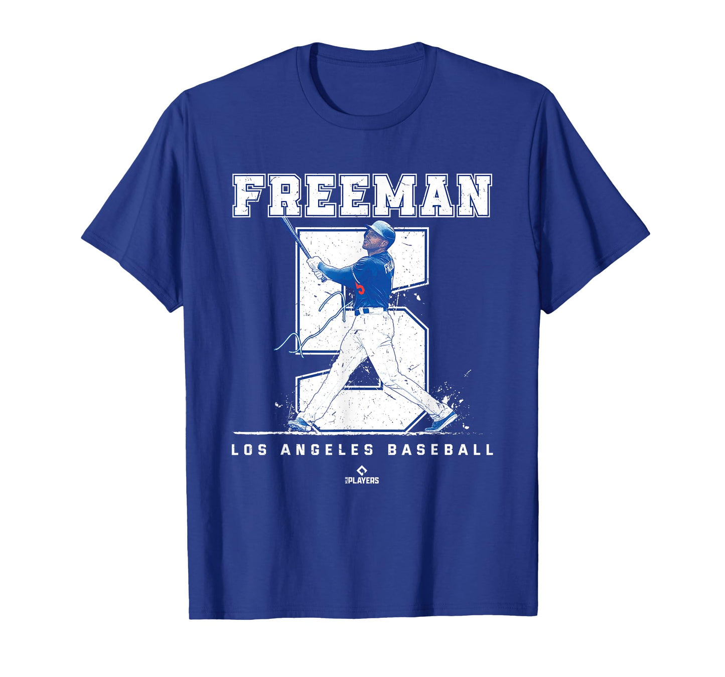 Number and Portrait Freddie Freeman Los Angeles MLBPA T-Shirt