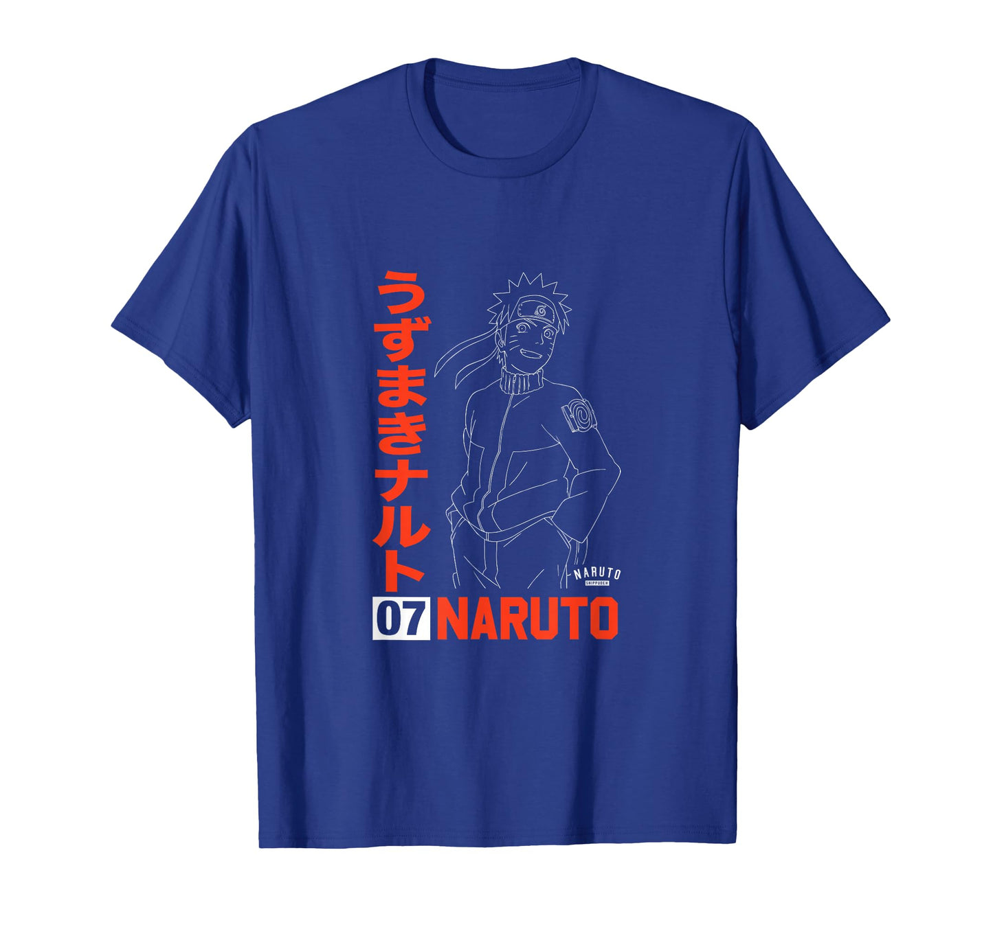 Naruto Naruto Shippuden Uzumaki Line Art T-Shirt - Unisex-Adult, Black, Small, Short Sleeve, T-Shirt, Anime