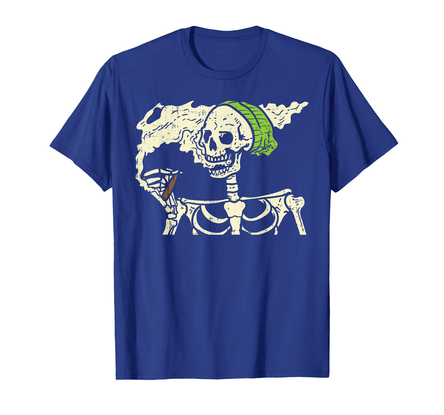 Smoking Skeleton Joint Funny Weed Pot 420 Cannabis Halloween T-Shirt