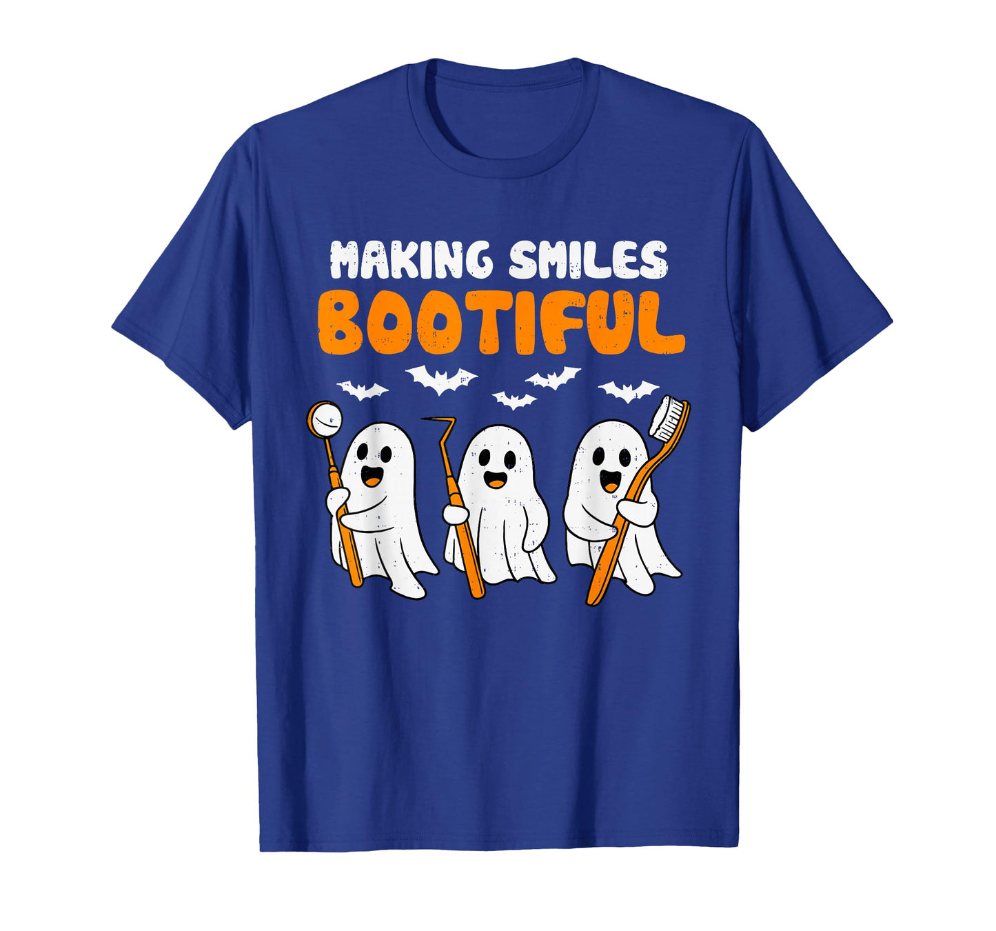 Dentist Smiles Bootiful Ghost Halloween Costume Dental Funny T-Shirt