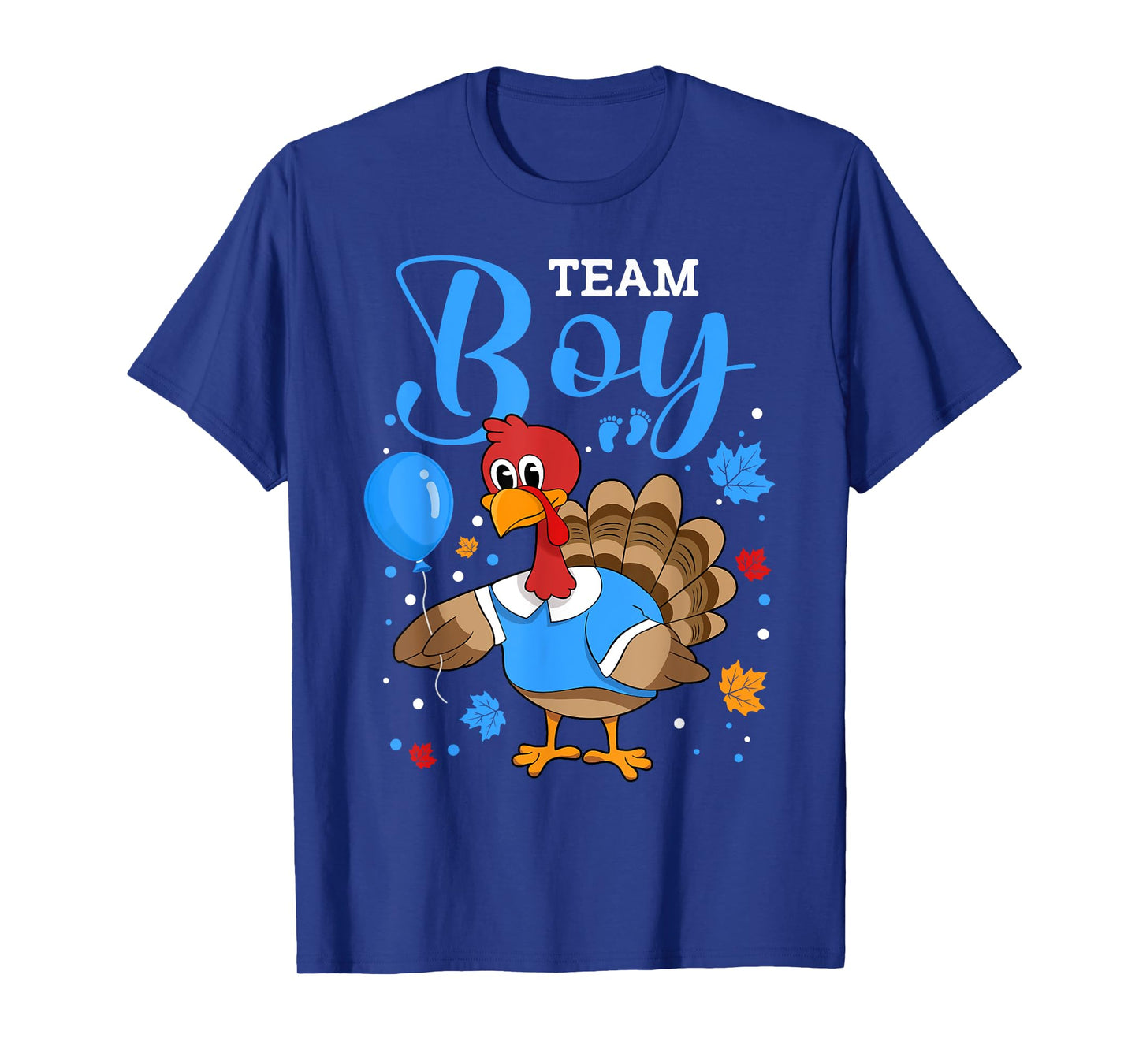 Team Boy Gender Reveal Baby Announcement Thanksgiving T-Shirt