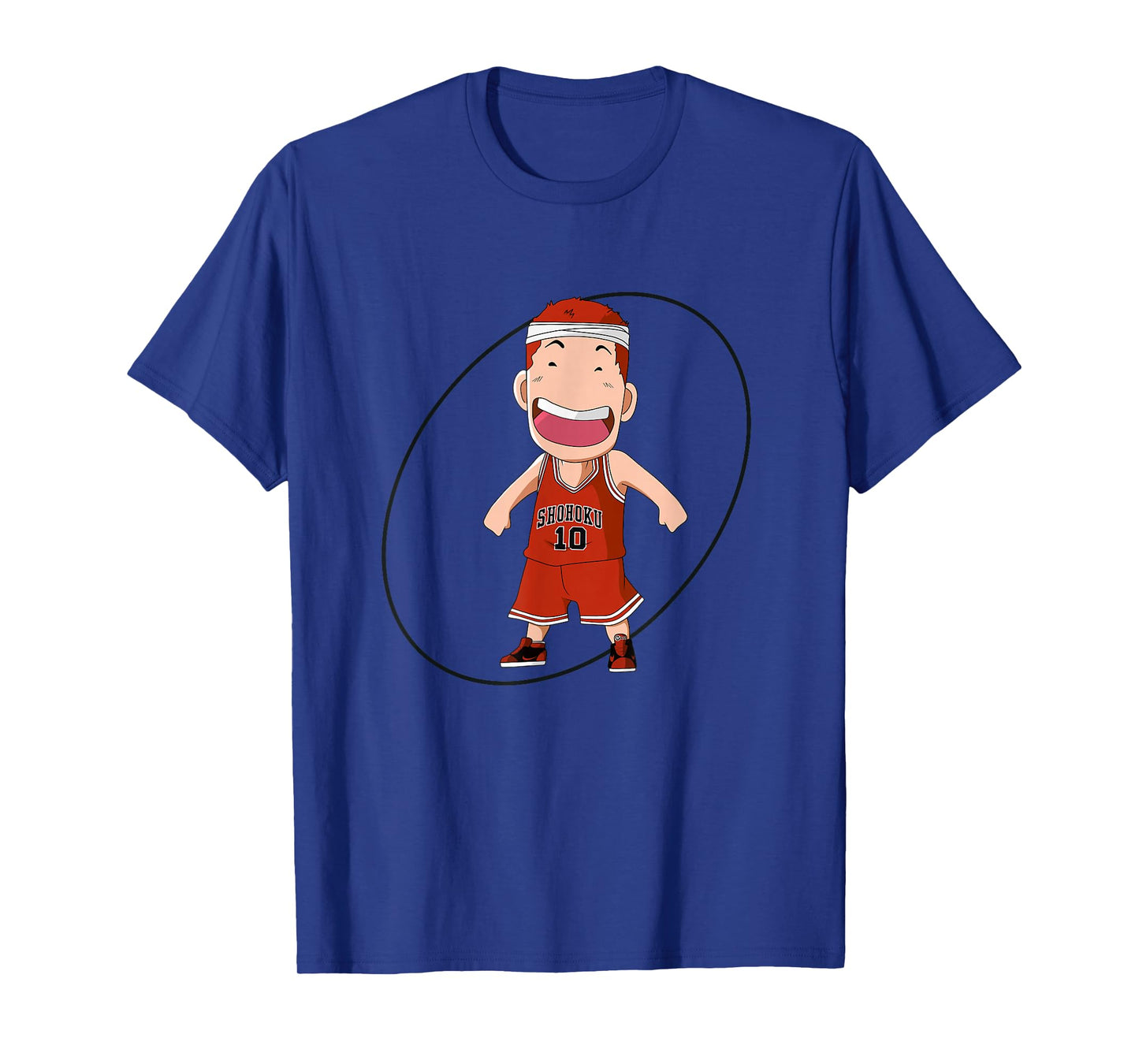 BOKCHU Men's Hanamichi Sakuragi Anime Basketball T-Shirt, Black, Small