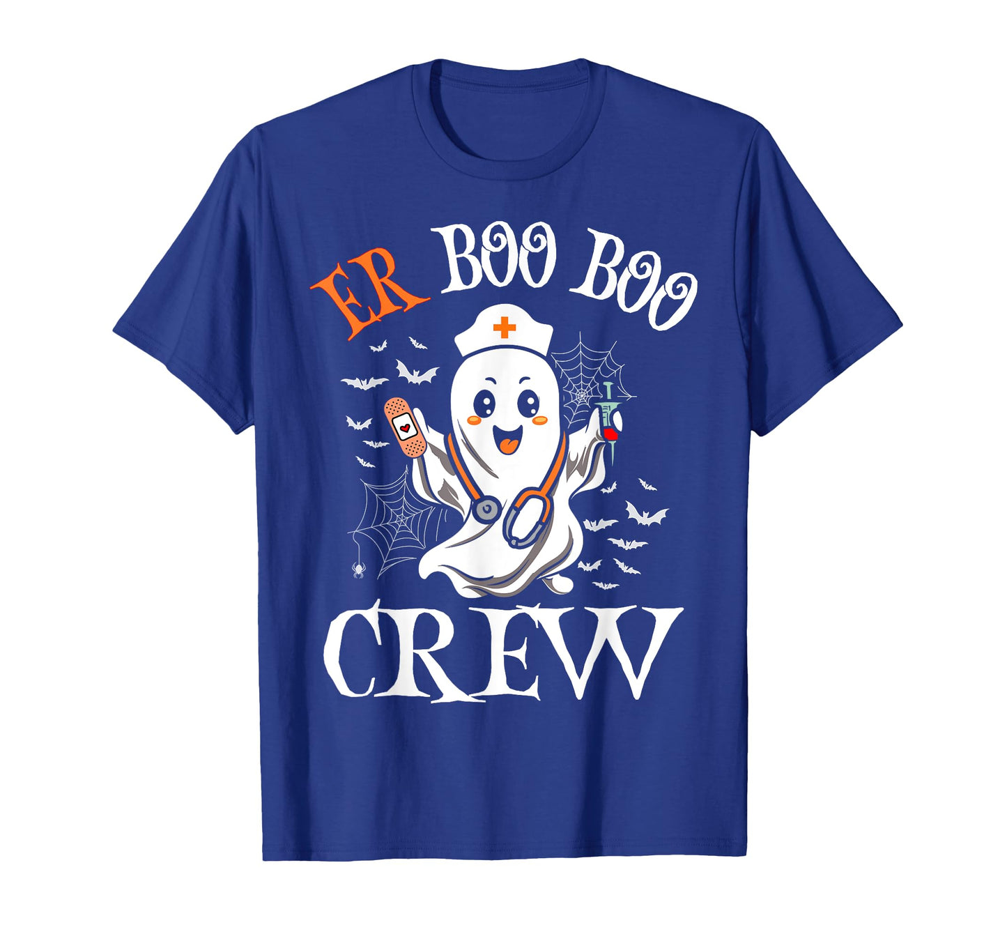 ER Nurse Boo Crew Vintage Halloween Emergency Room Nurse T-Shirt