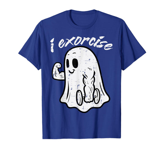 Halloween Exercise Ghost I Exorcise Gym Costume Women Men T-Shirt