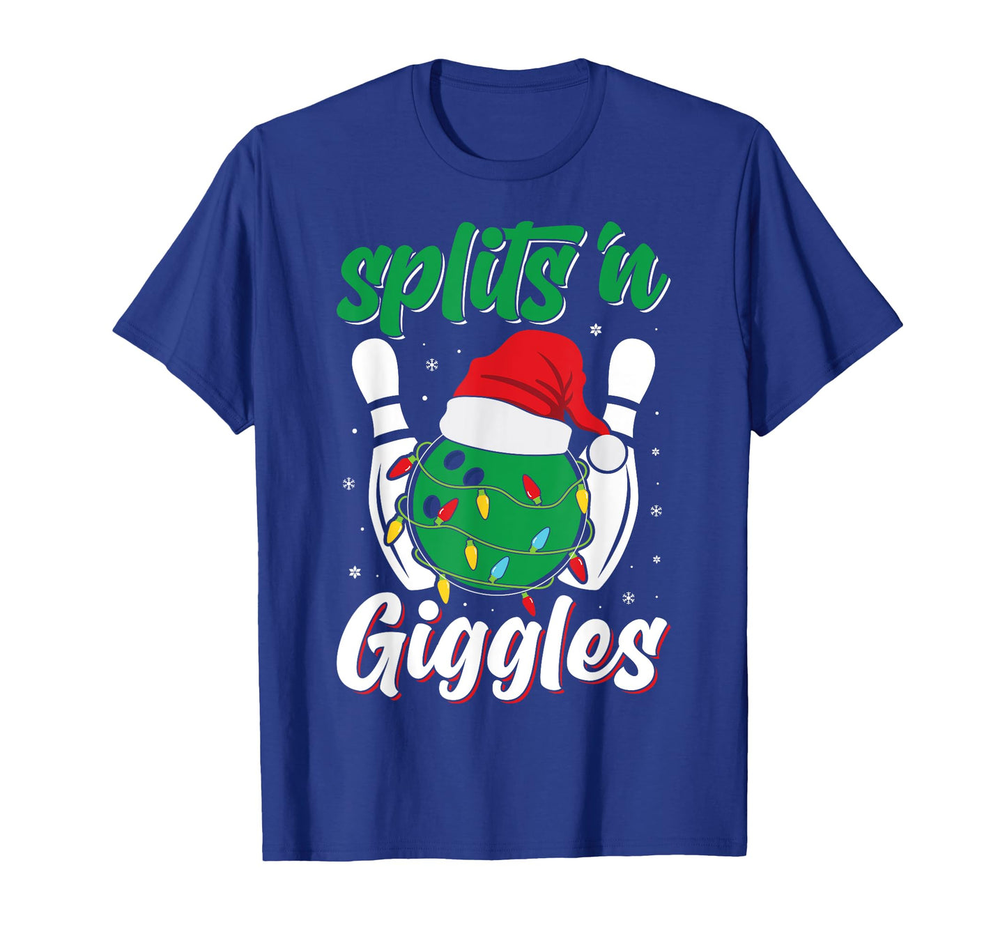 Funny Splits 'n Giggles Bowling Player Christmas Bowler T-Shirt