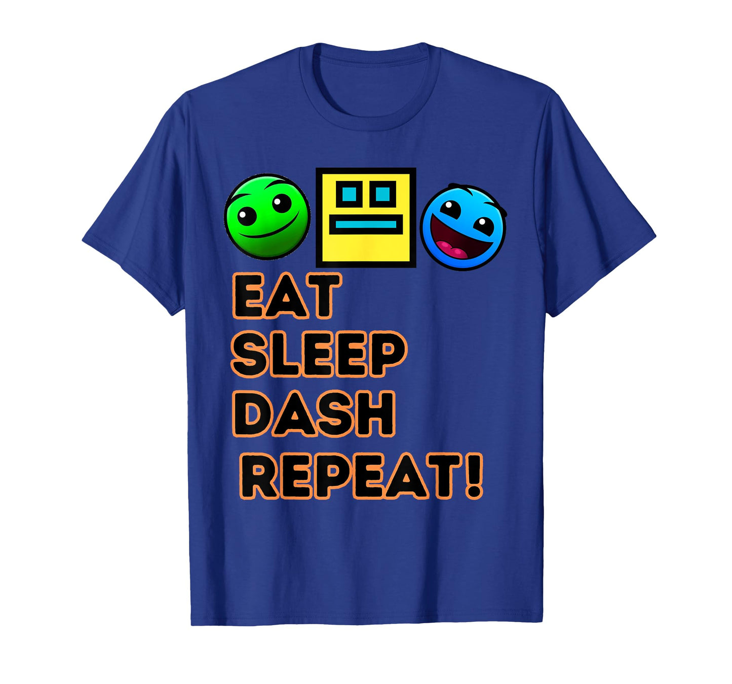 Eat Sleep Dash Repeat Video Game Geometry Video Gamer T-Shirt