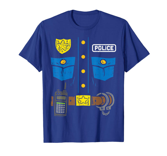 Police Costume Funny Cop Law Enforcement Men Boys Kids T-Shirt