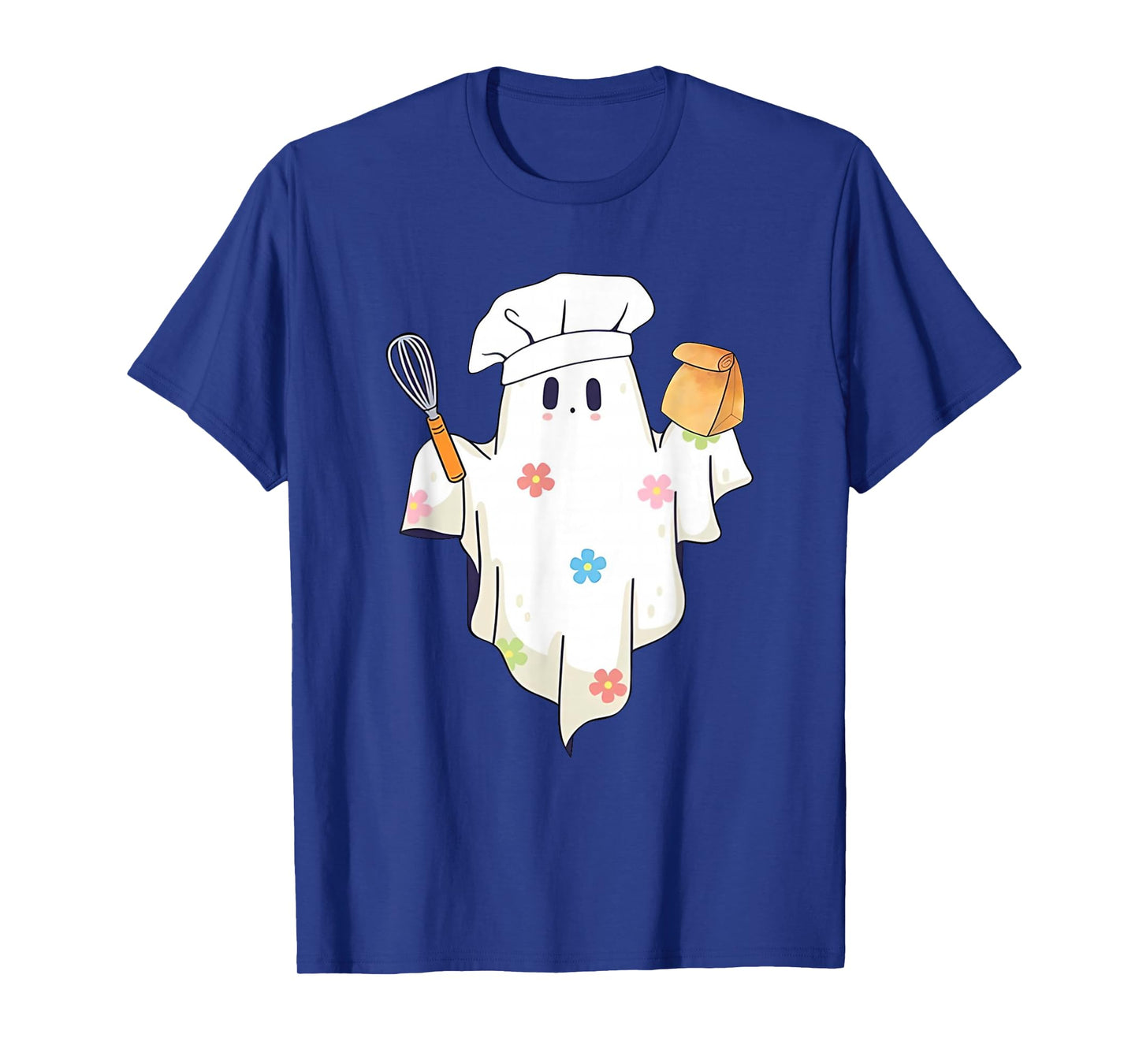 Cute Little Ghost Chef Funny Lunch Lady Cafeteria Costume T-Shirt