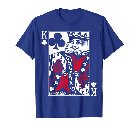 King Poker Card of Clubs Playing Cards with 4 Kings Costume T-Shirt