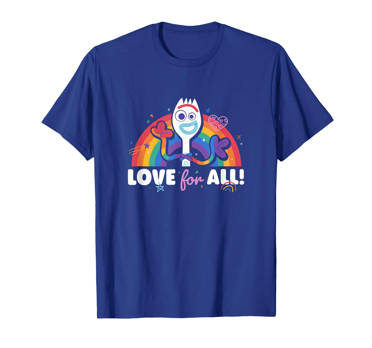 Disney Pixar Toy Story 4 Rainbow Forky Love for All T-Shirt