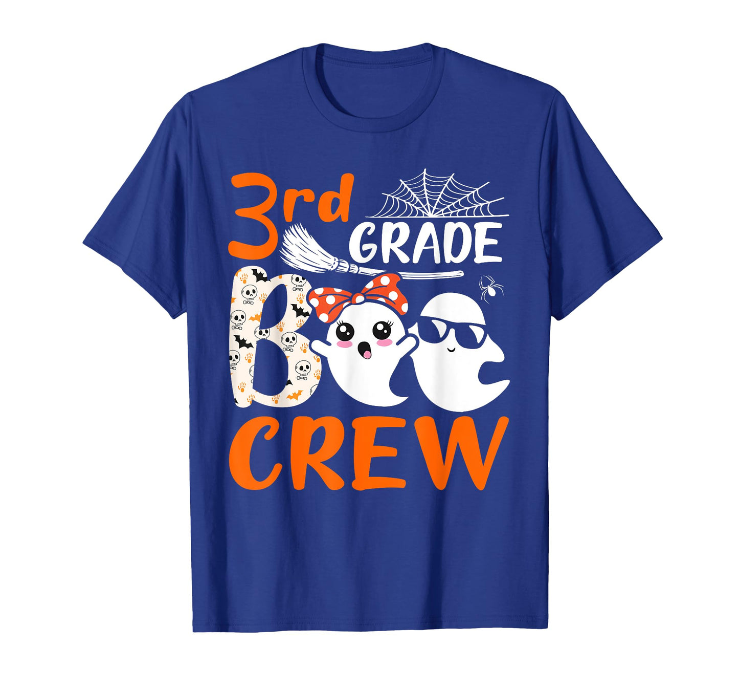 3rd Grade Boo Crew Teachers Students Ghost Halloween T-Shirt for Men Women Kids