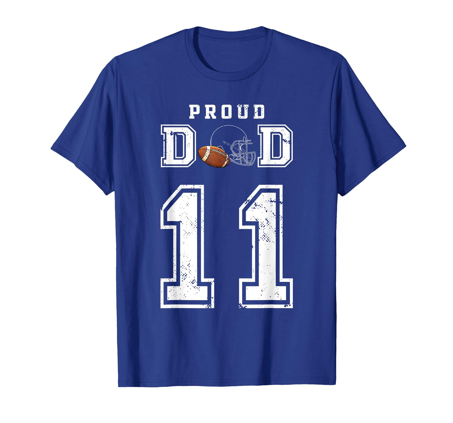 Custom Proud Football Dad Number 11 Personalized For Men T-Shirt