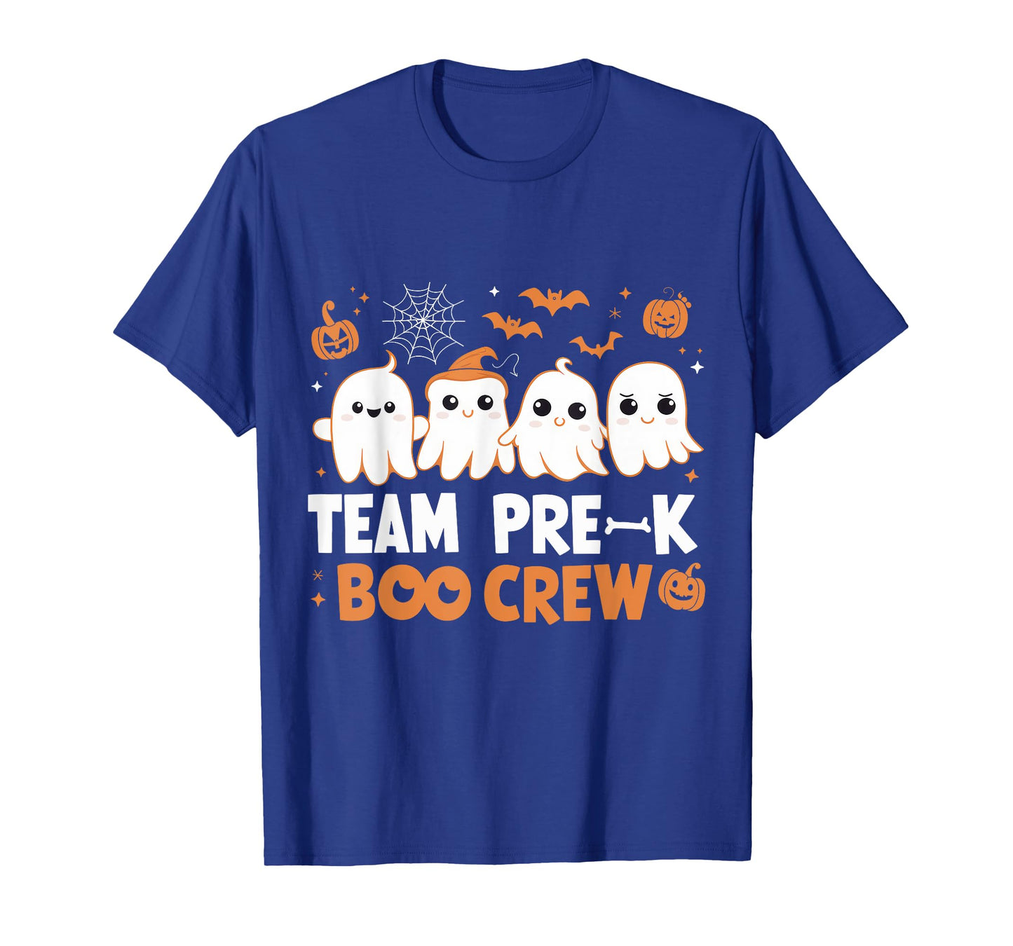 Cute Ghosts Pre-K Boo Crew Teachers Halloween Party Team T-Shirt for Men Women Kids