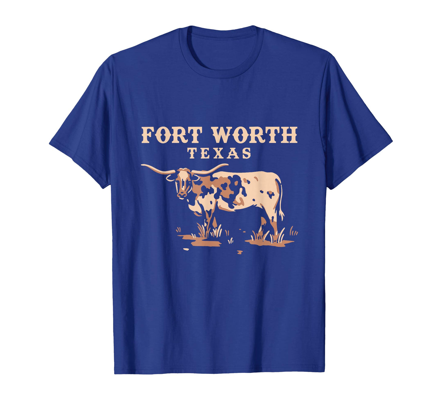 Vintage Bull Graphic Fort Worth Texas Souvenir T-Shirt