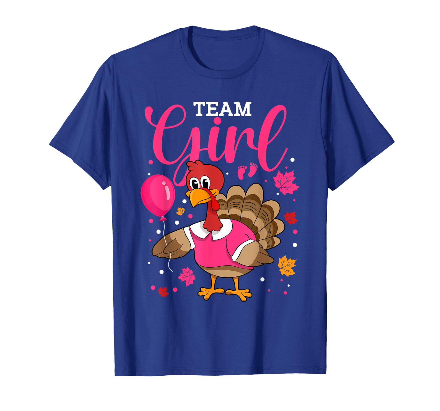 Team Girl Gender Reveal Baby Announcement Thanksgiving T-Shirt
