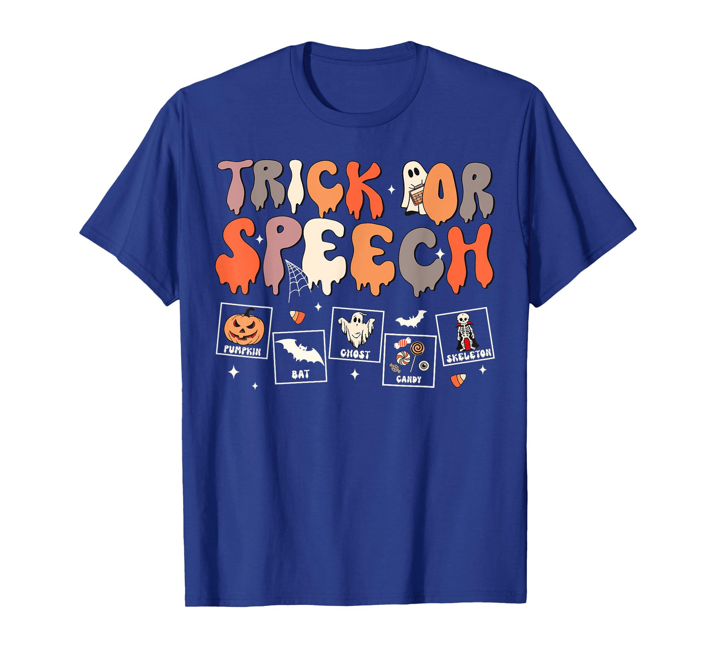 Retro Trick Or Speech SLP Speech Therapy Halloween Costume T-Shirt