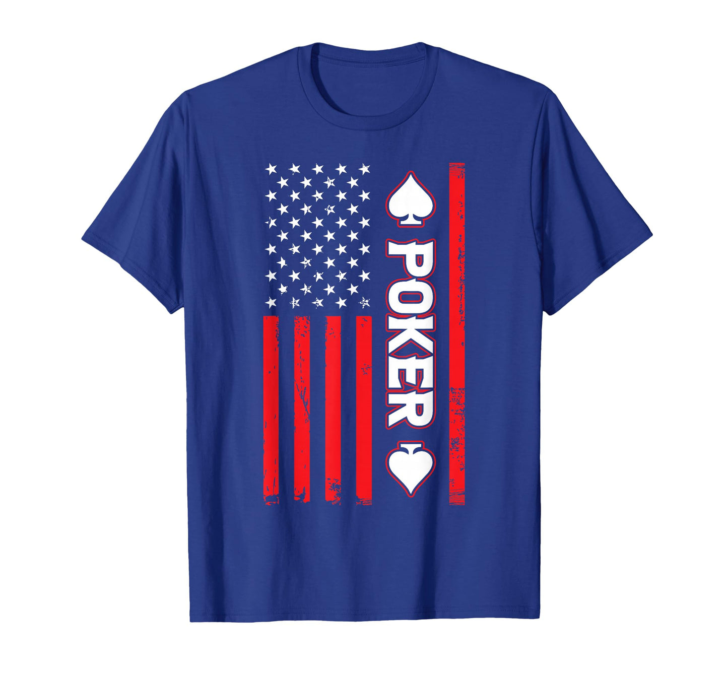 Poker USA United States American Flag Patriotic T-Shirt