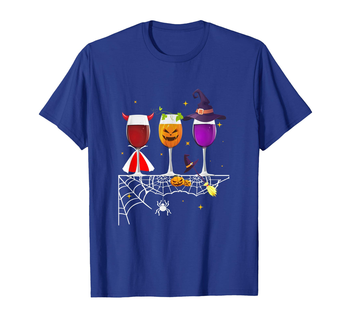 Three Glasses Of Wines Halloween Wine T-Shirt