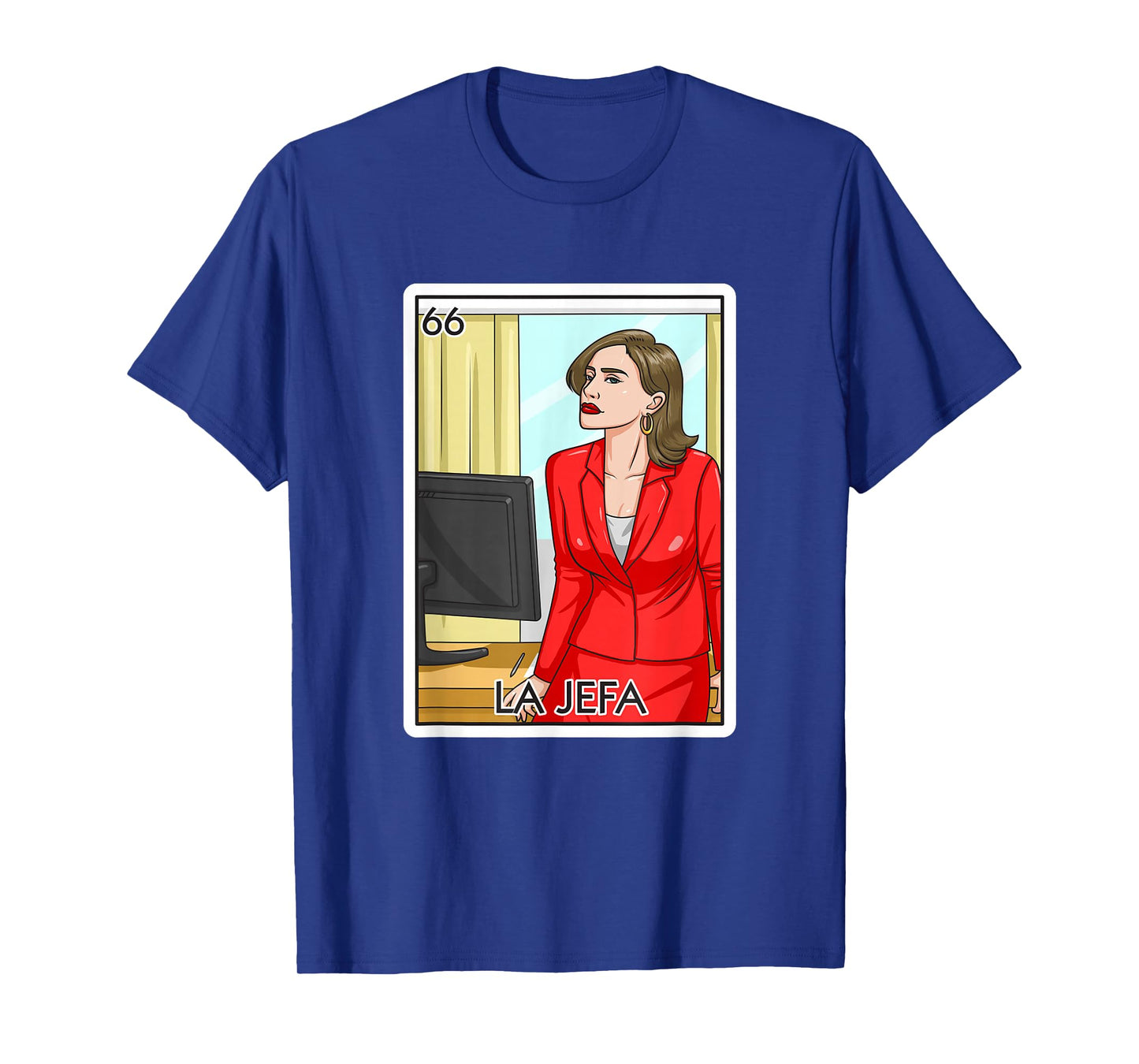 Jefa Gift The Boss Lady Card Mexican Lottery Chief Card T-Shirt