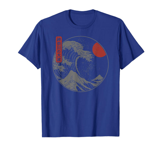 The Great Wave Kanagawa Retro Artwork Japanese Kanagawa Wave T-Shirt