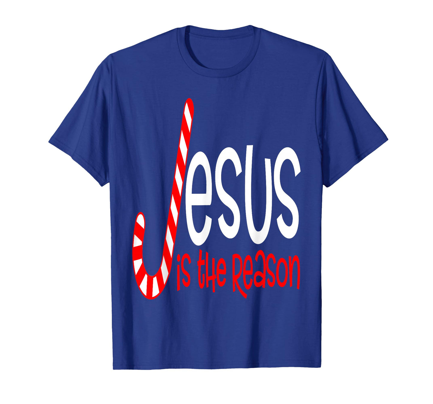 Jesus Is The Reason Christian Religious Christmas Candy Cane T-Shirt