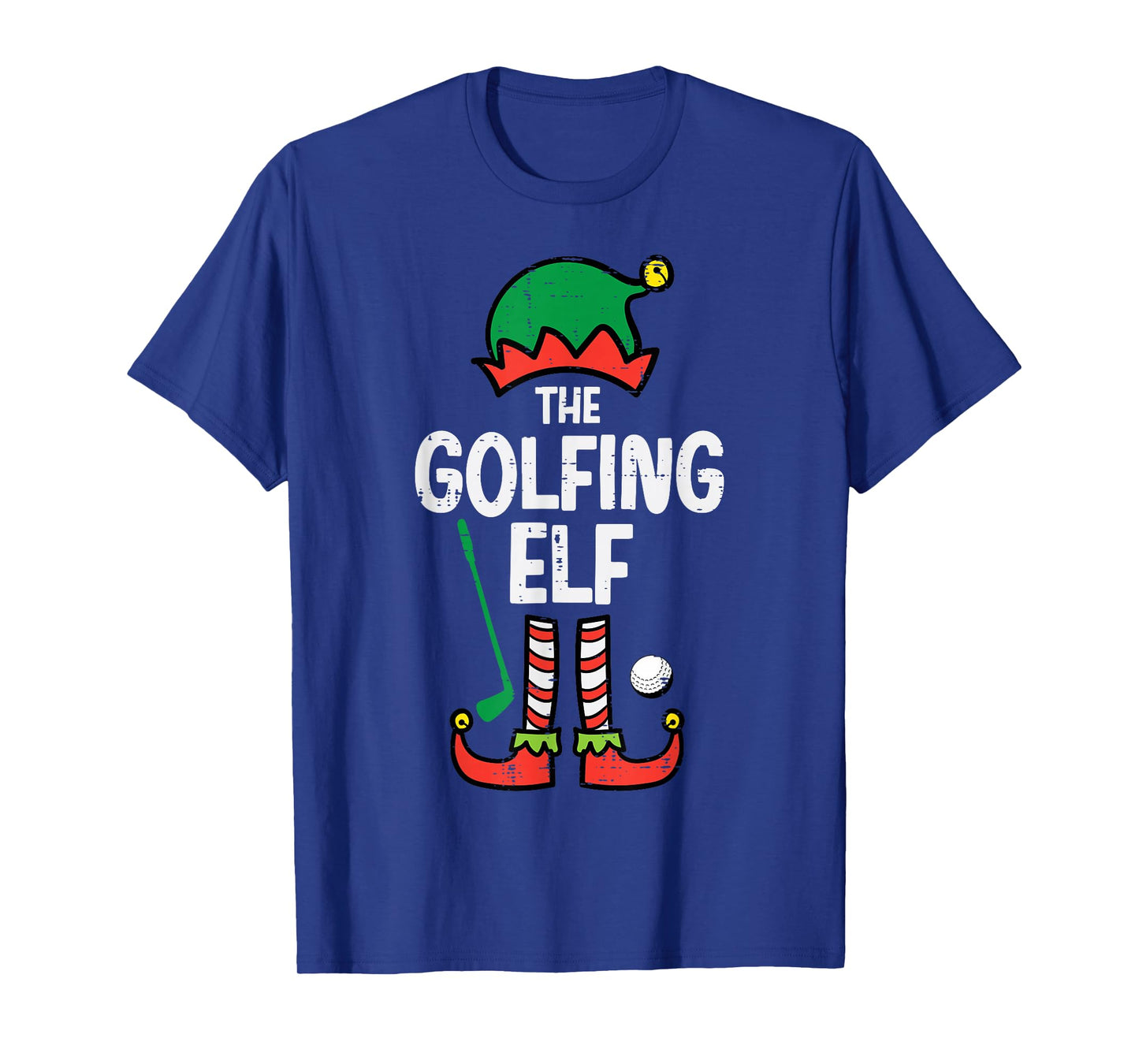 Christmas Golfing Elf Xmas Golf Family Match Golfer Dad Men T-Shirt