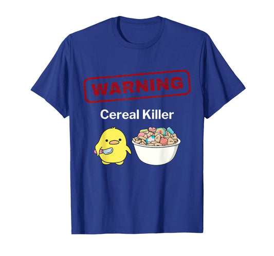 Funny Warning Cereal Killer Caution Cute Kawaii Anime Chick T-Shirt