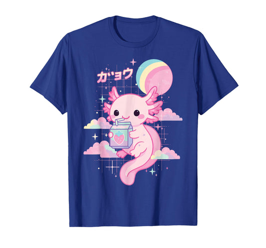 Axolotl Strawberry Milk Kawaii Japanese T-Shirt