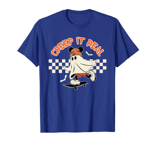 Creep it Real Spooky Ghost Mouse Men Women Halloween T-Shirt