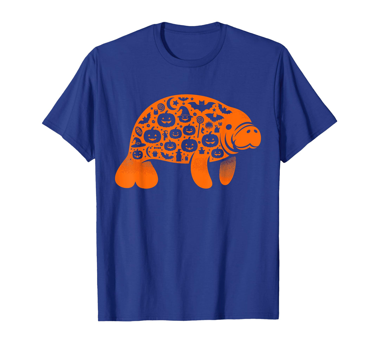 Funny Pumpkin Manatee Candy Halloween Mens Womens Kids T-Shirt