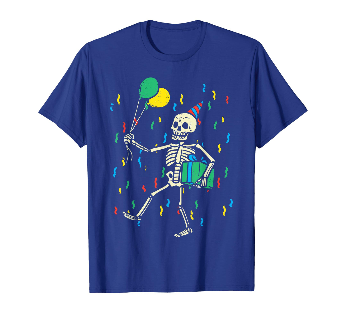 Skeleton Birthday Funny Happy Halloween Bday Boys Kids T-Shirt