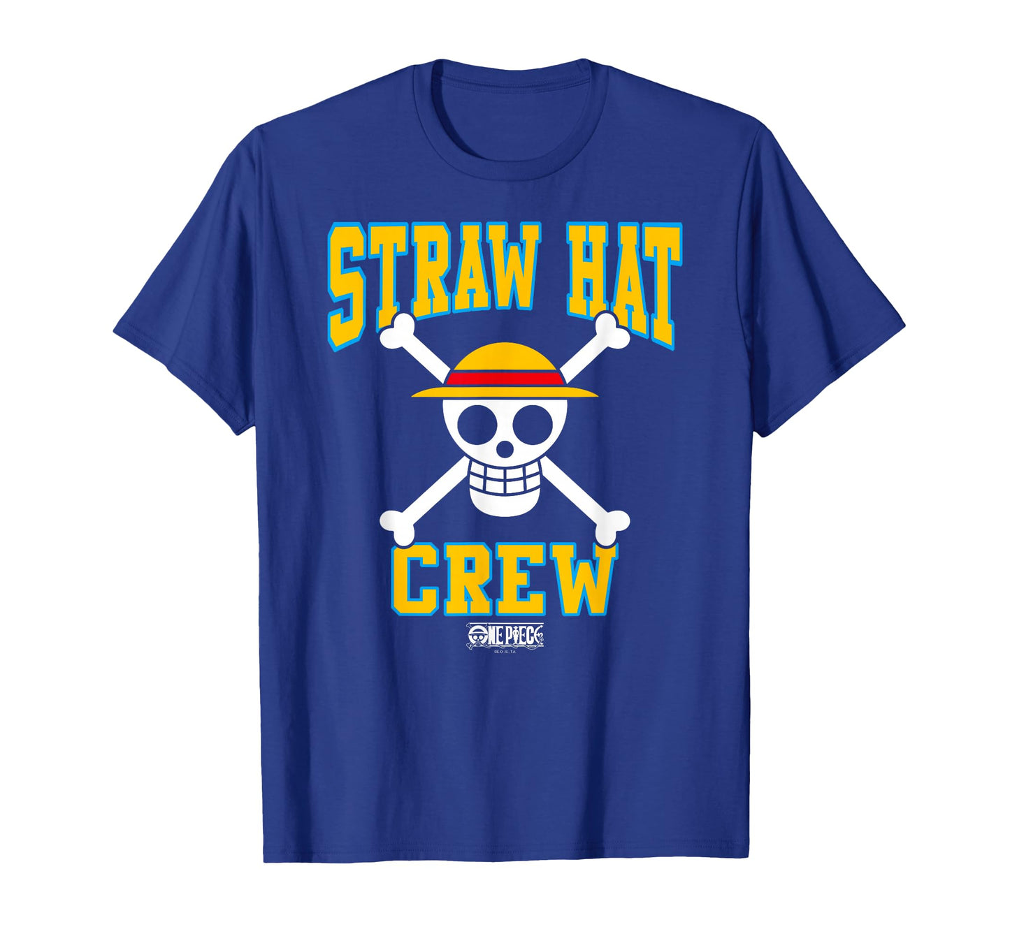 One Piece Anime Straw Hat Crew Athletic Type Jolly Rogers T-Shirt