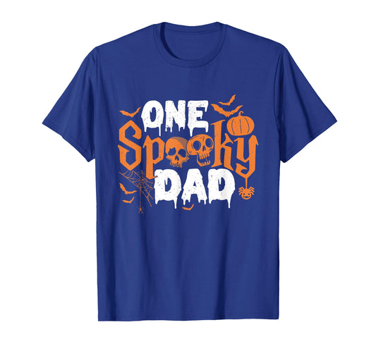 One Spooky Dad Boo Halloween Cute Family Matching Group T-Shirt