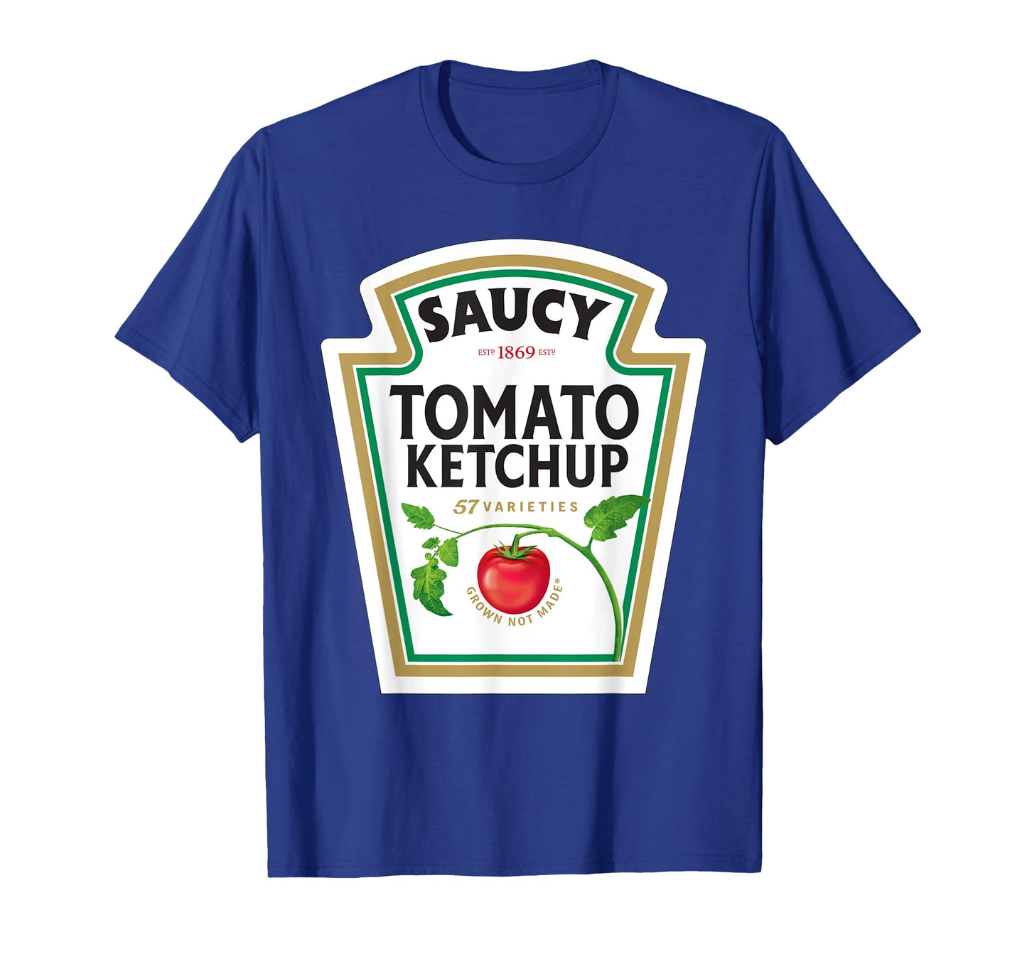 Halloween Matching Costume Saucy Tomato Ketchup Bottle Label T-Shirt