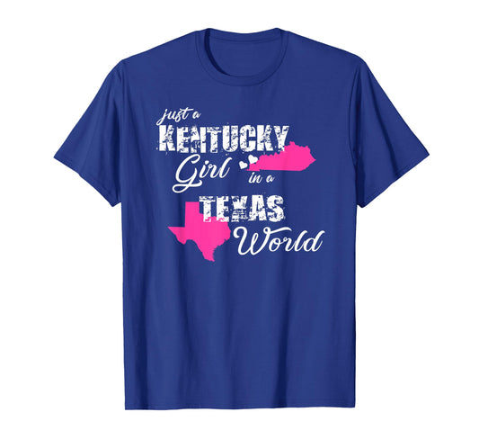 Funny Kentucky Shirts Just a Kentucky girl in a Texas T-Shirt