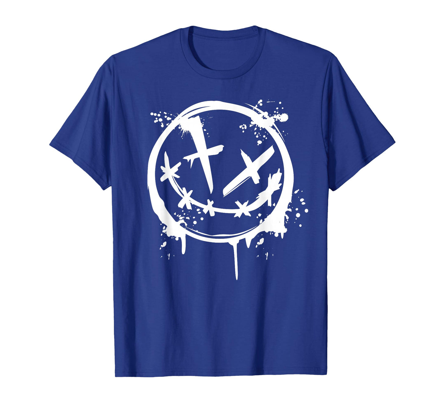 Evil Smile Face Splatter Silhouette Party T-Shirt