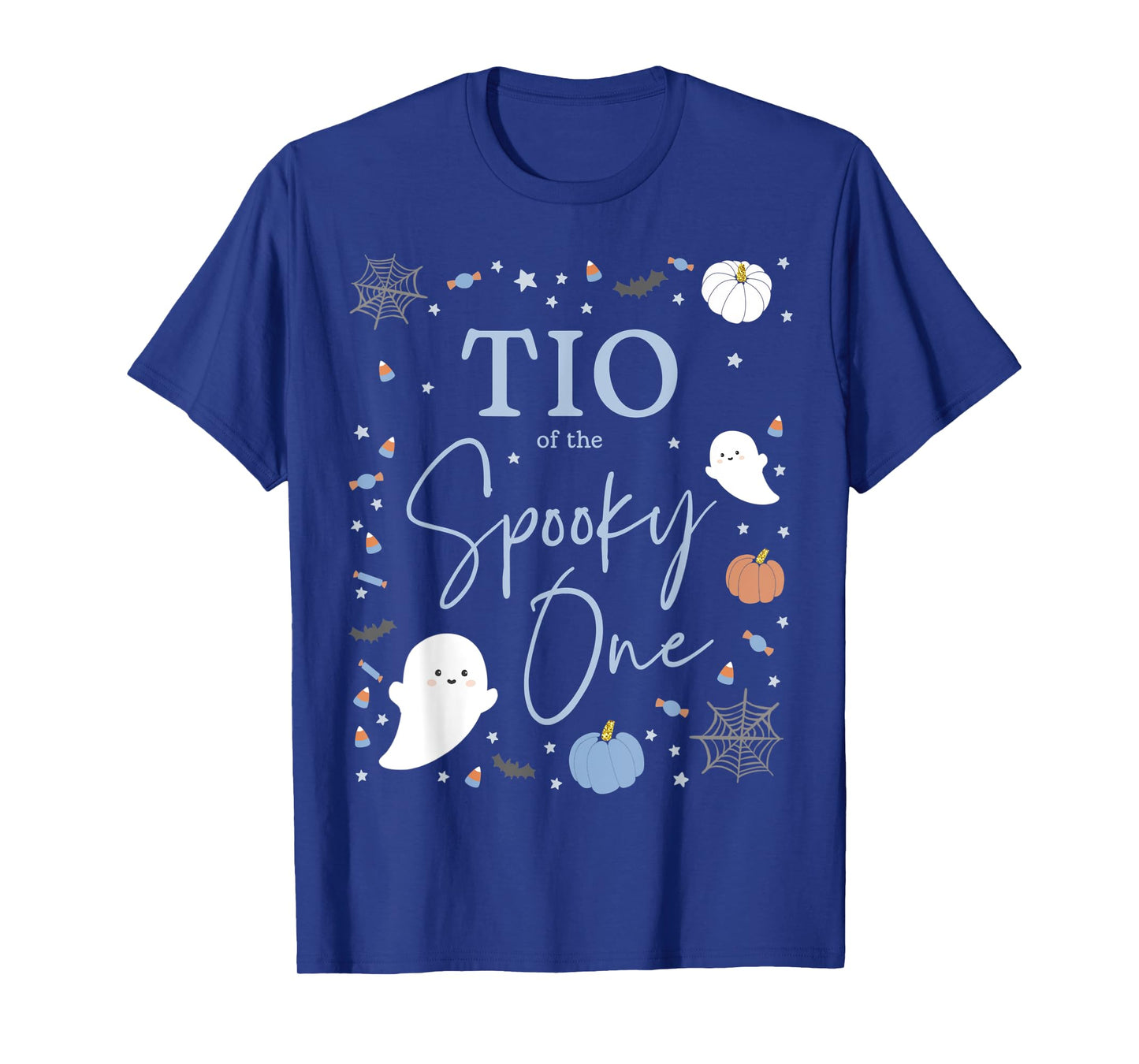 Mens Tio of the Spooky One First Birthday Blue Boy 1st Halloween T-Shirt
