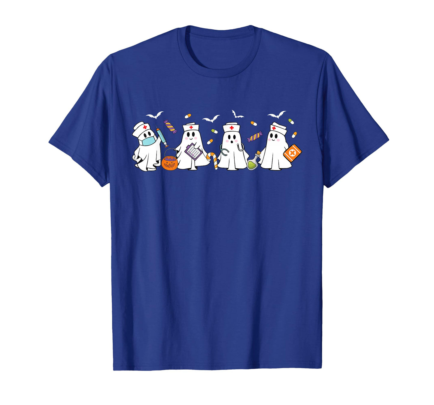 Funny Ghost Nurses Halloween Healthcare Worker Nurse T-Shirt