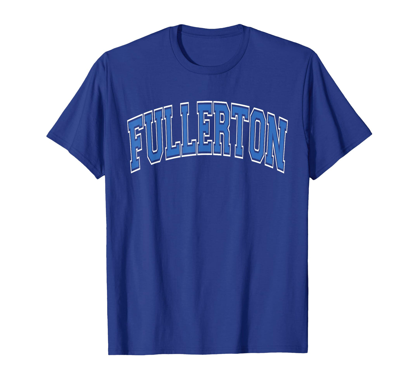 Fullerton Arched Blue Text T-Shirt