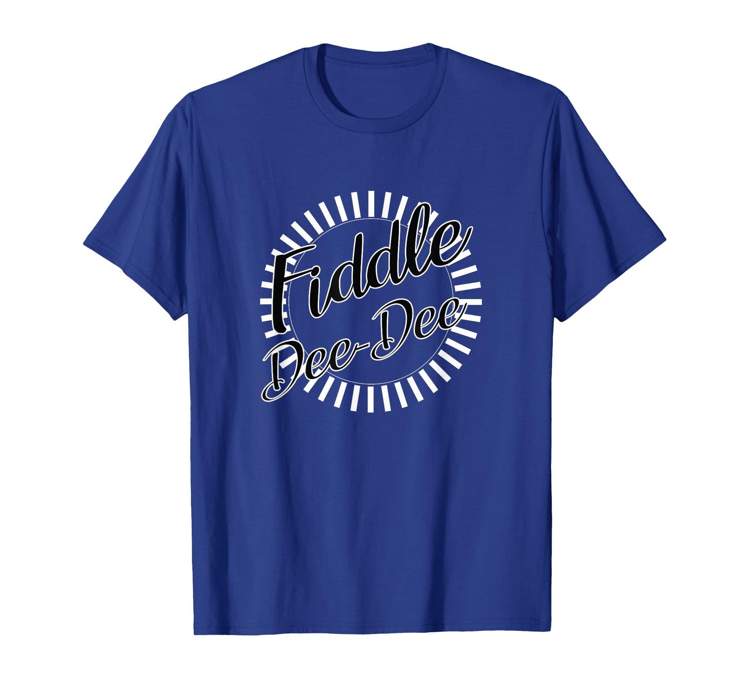 Lovely Tees Women's Blue Fiddle Dee Dee Retro Classic Fit Short Sleeve T-Shirt