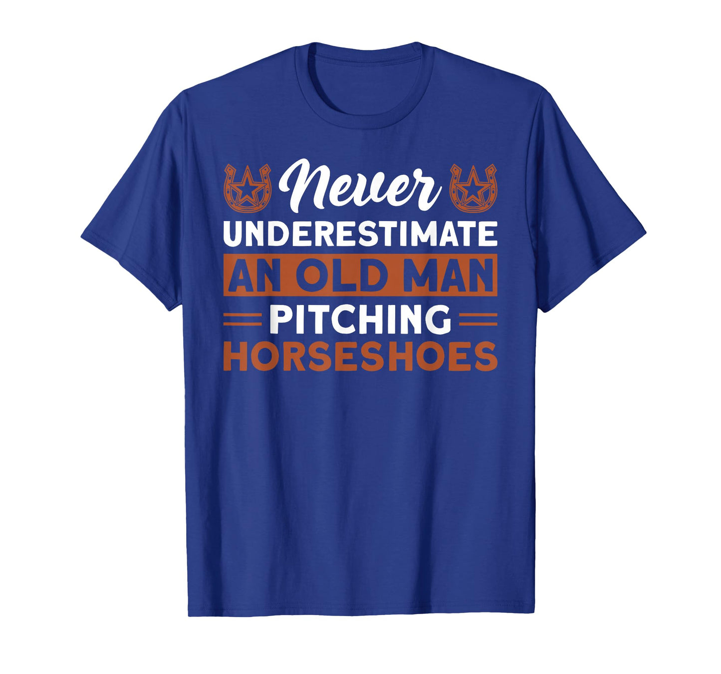 Horseshoe pitching old man horseshoe throwing design T-Shirt
