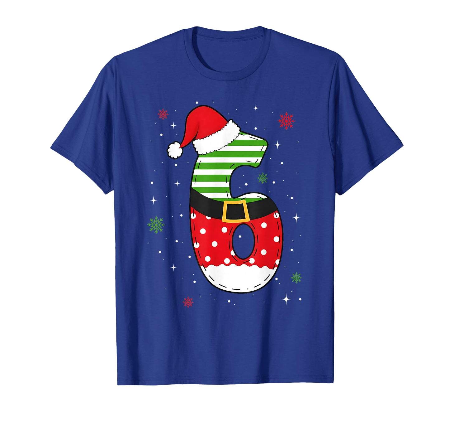 Six Seven Matching 67 Christmas Santa Hat Meme Gen Alpha Z T-Shirt