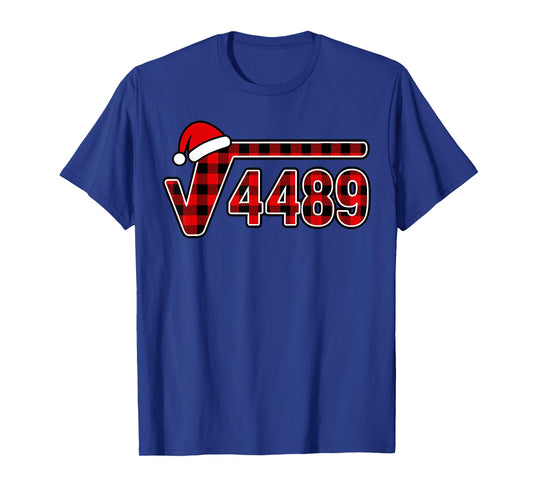 67 Meme Christmas Square Root 4489 Six Seven Math Teacher T-Shirt