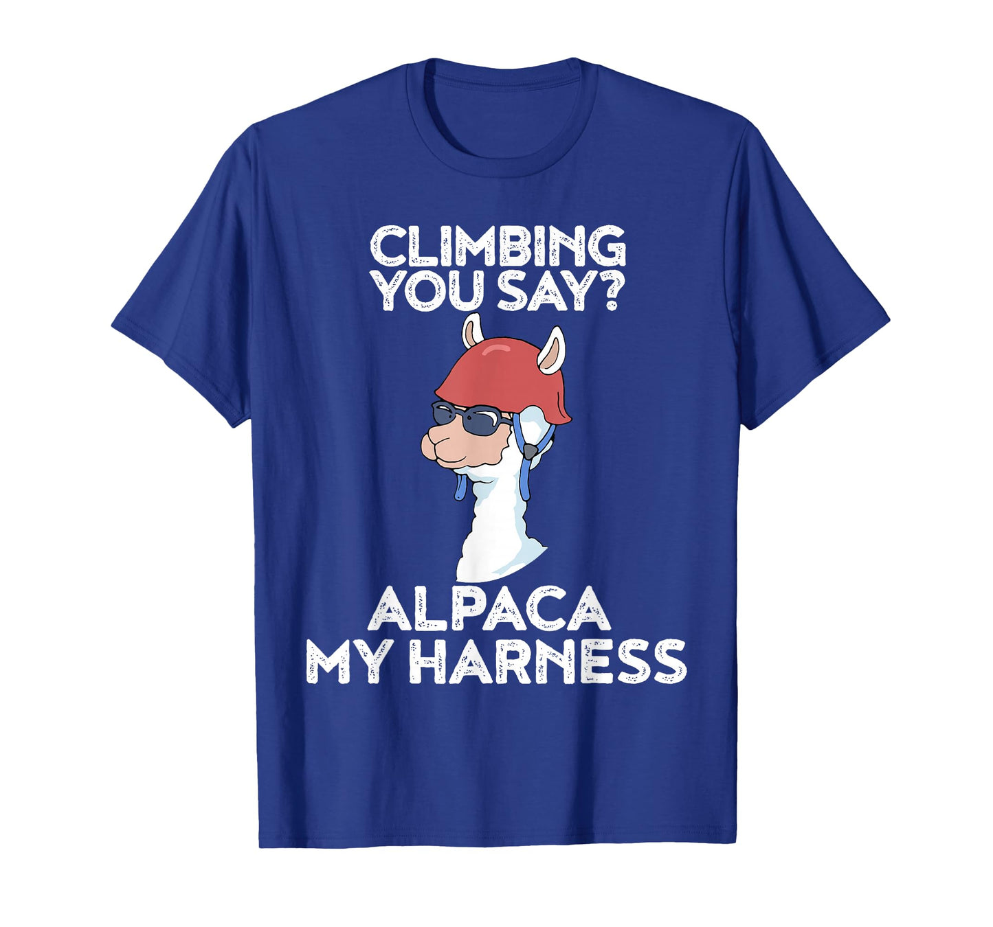 Funny Climbing Shirt Cute Alpaca Rock Climber Tee T-Shirt